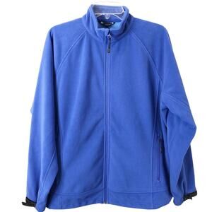 Lands' End Women's Blue Fleece Full-Zip Jacket Size XL (18-20)